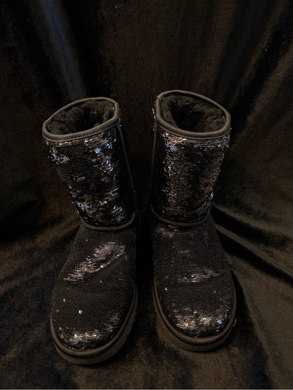 UGG Black Sequin Mid-Calf Winter Boots